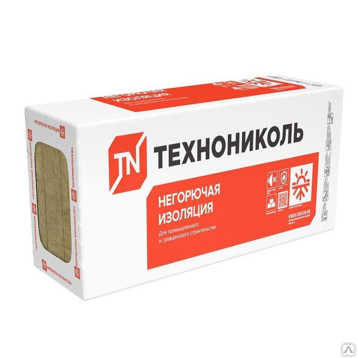 Плиты минераловатные ТЕХНОЛАЙТ ЭКСТРА 50% компрессия 1200*600*100 мм/ 0.432 м³ — изображение 3